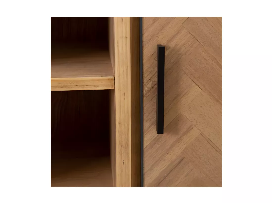 Vaisselier 1 porte 3 tiroirs Bois/Métal - KIPSE