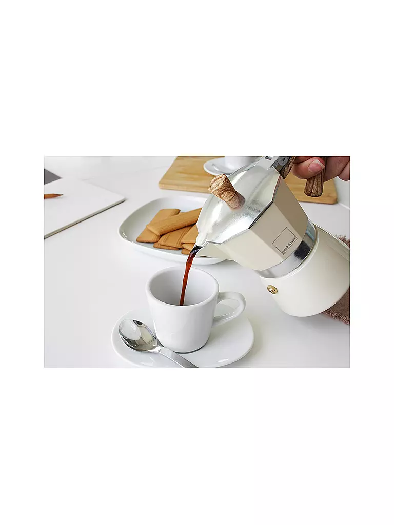 GNALI & ZANI Espressokocher Venezia 6 Tassen Creme creme