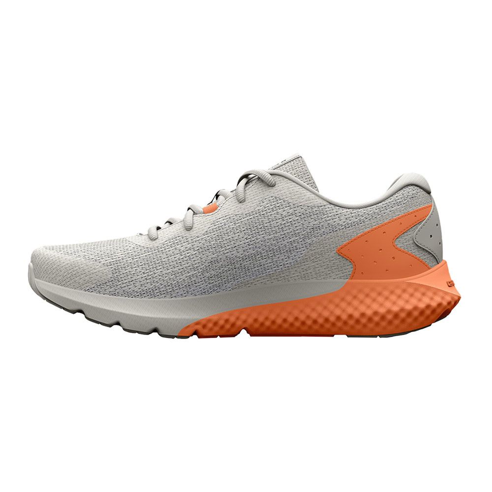 Under Armour UA CHARGED ROGUE 3 KNIT - Chaussures running Femme gray mist/orange tropic/downpour gray