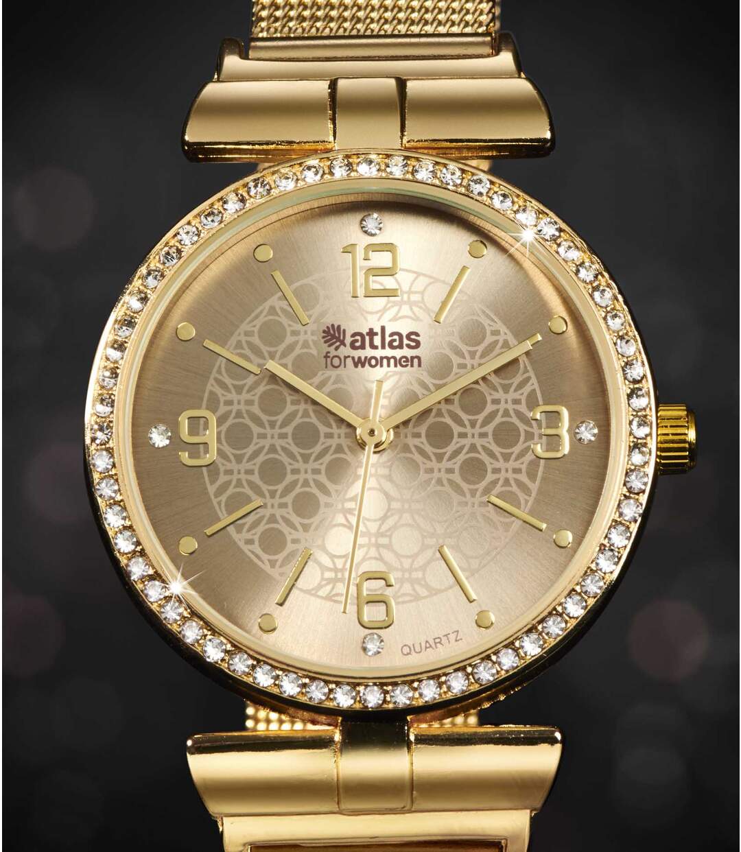 Montre Bijou Métal doré et Cristaux