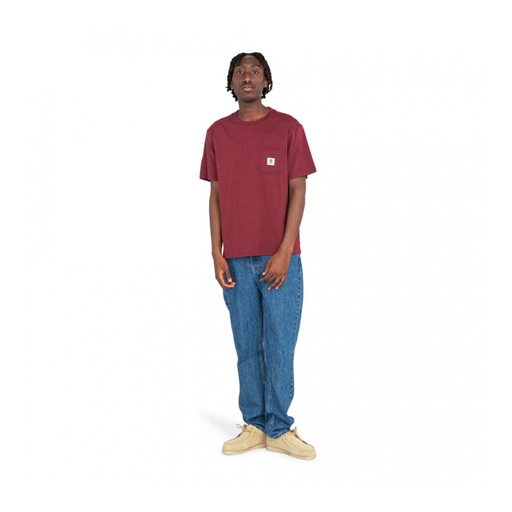 Element BASIC POCKET - Tee-shirt Homme tawny port