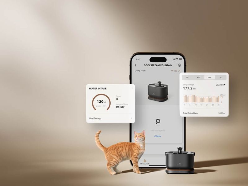PETLIBRO Dockstream Smart - Drinkfontein kat - Zwart - 16x23x19 cm