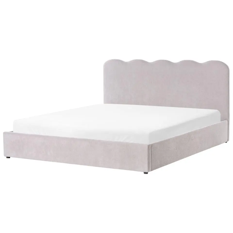 NANTERRE - Bed met opbergruimte - Beige - 180 x 200 cm - Stof