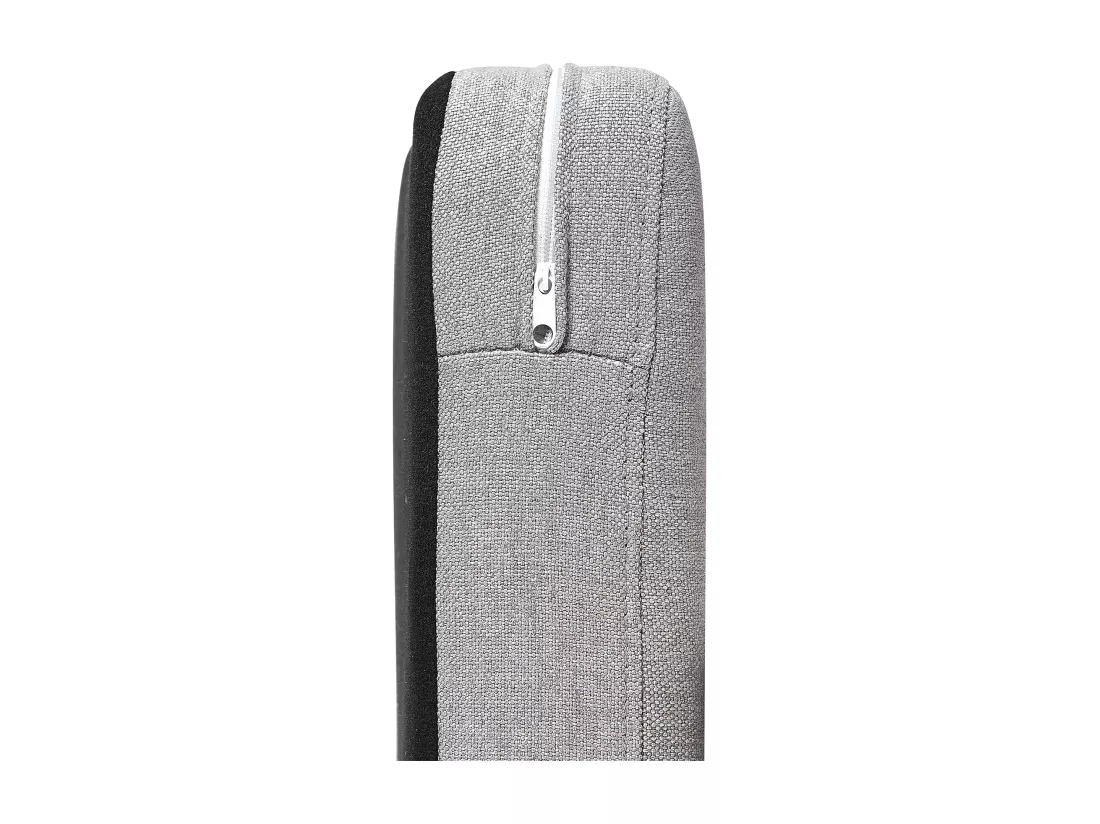 Canapé banquette 2 places en tissu gris clair SKIBBY