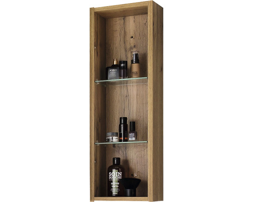 Wandplank van Möbelpartner Alina, afmetingen (B x H x D): 21,6 x 70,7 x 16 cm, eiken landelijke stijl