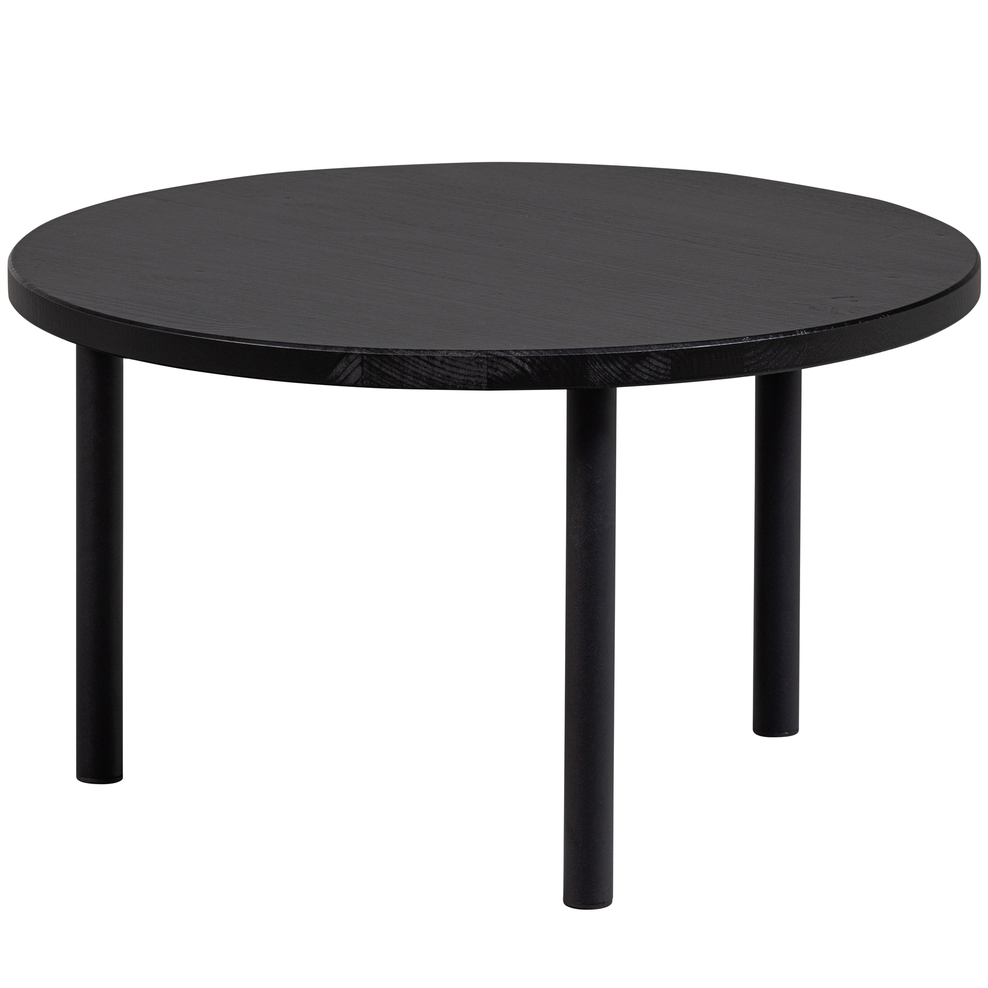Couchtisch LAUT 60x60 cm rund Kiefernholz schwarz