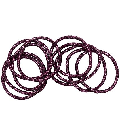 Little Wonders Haargummis - Rosa - 10er-Pack - Dark Purple Glitz