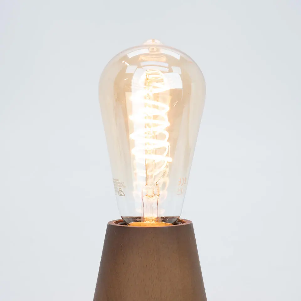EGLO Asby Tafellamp - E27 - 10 cm - Donkerbruin - Hout