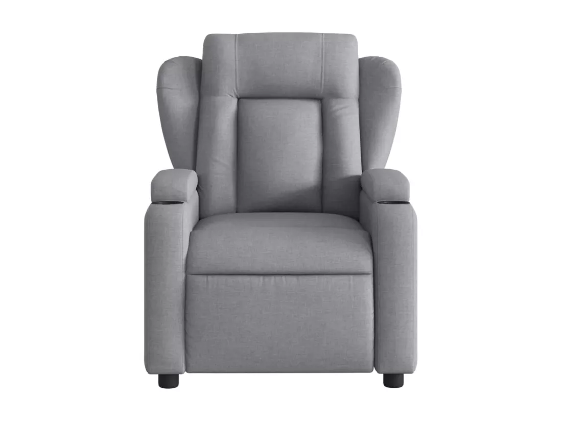 Fauteuil massant inclinable Gris clair Tissu
