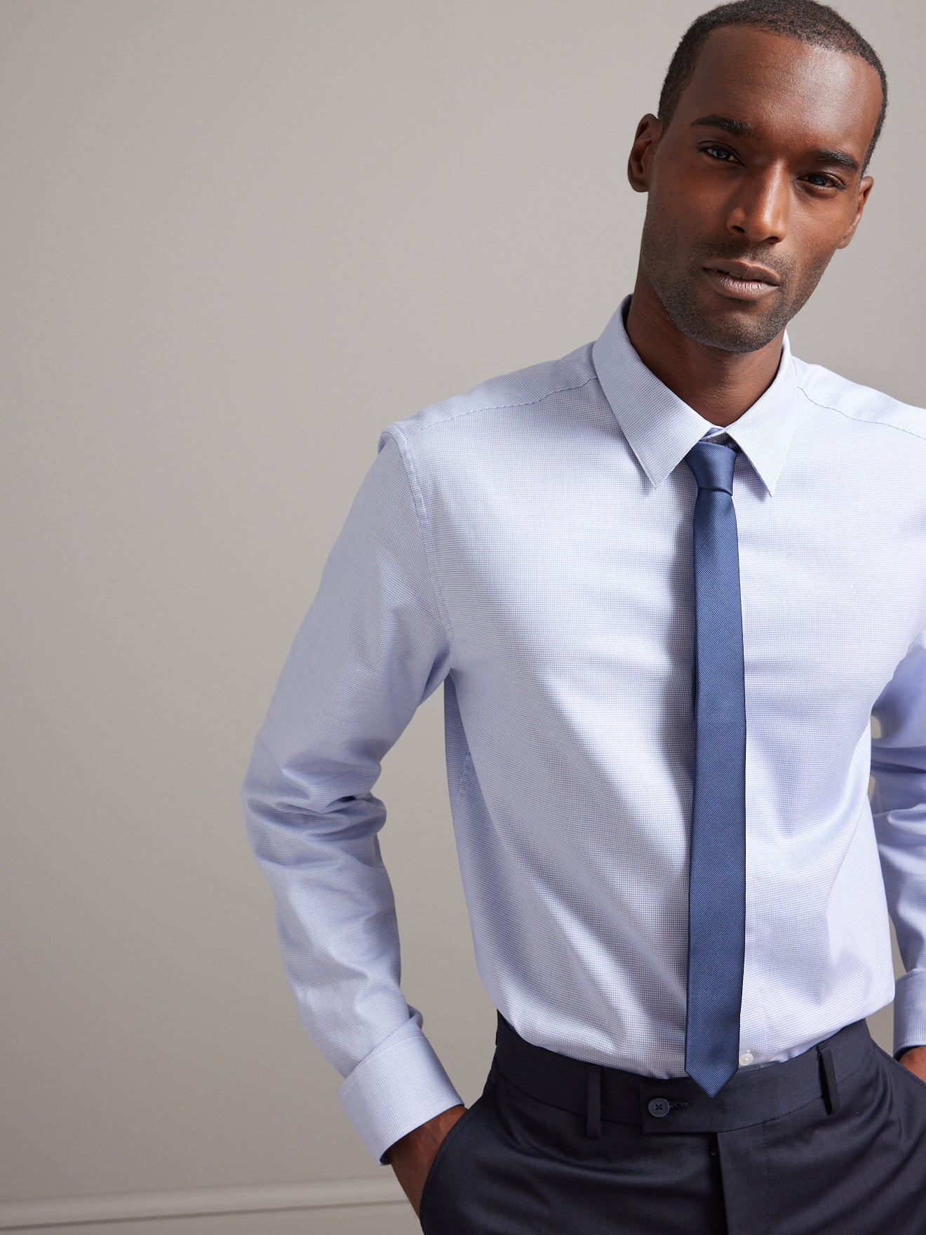 Chemise micro-motifs regular fit homme non iron