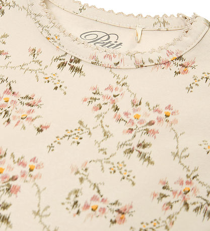 Petit by Sofie Schnoor Body L/æ - Sand m. Blumen