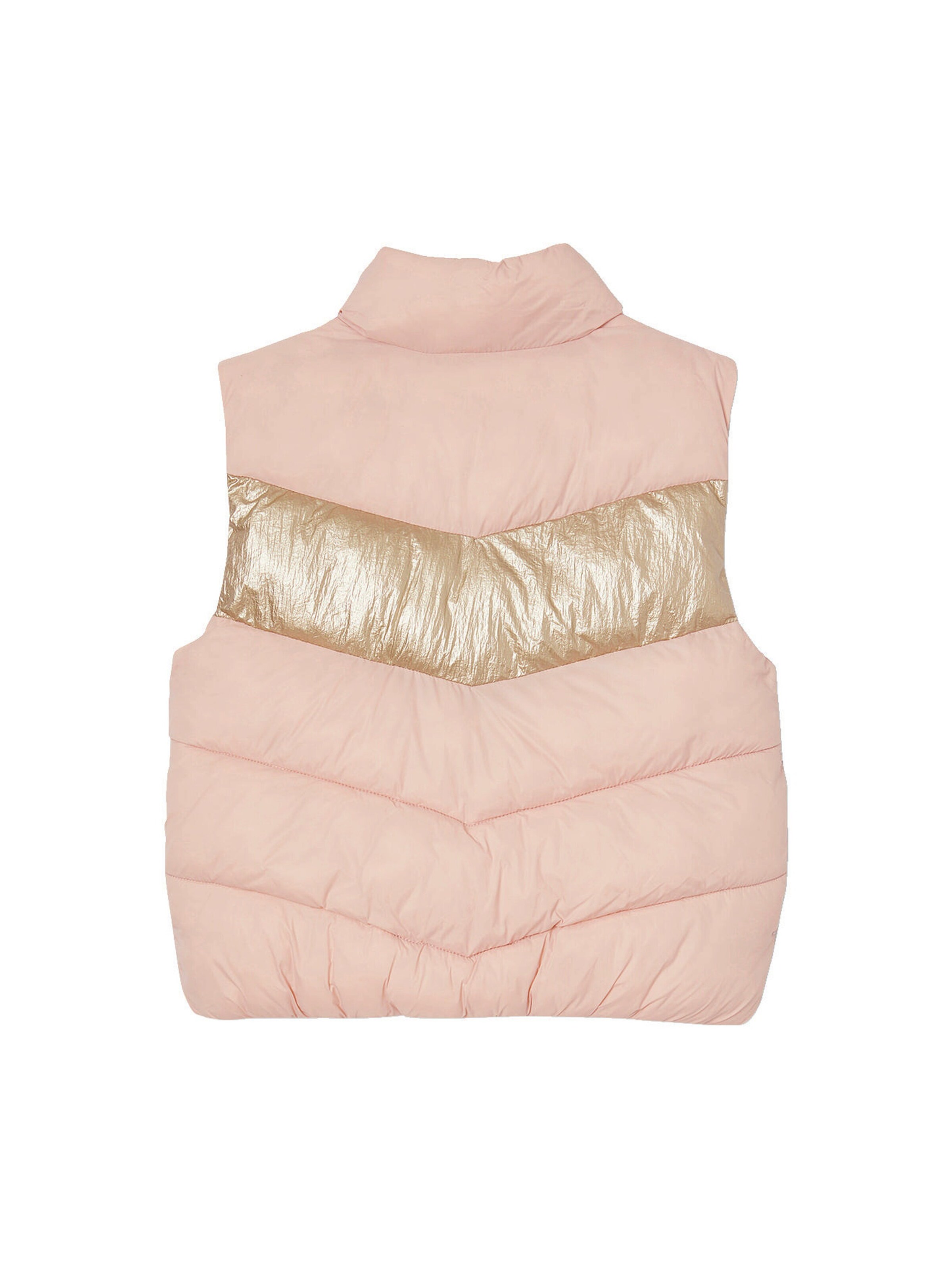 Vertbaudet Mädchen Colorblock-Steppweste mit Recycling-Polyester pudrig rosa