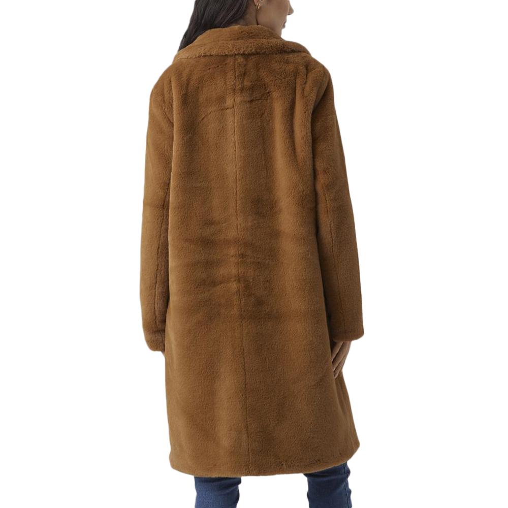 Vero Moda Manteau en Fausse Fourrure Marron Femme Vero Moda Fake Fur Coat