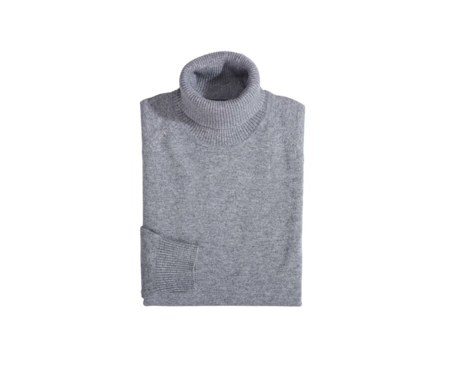 Pull col roulé homme laine Gris Chiné - EMERSTON