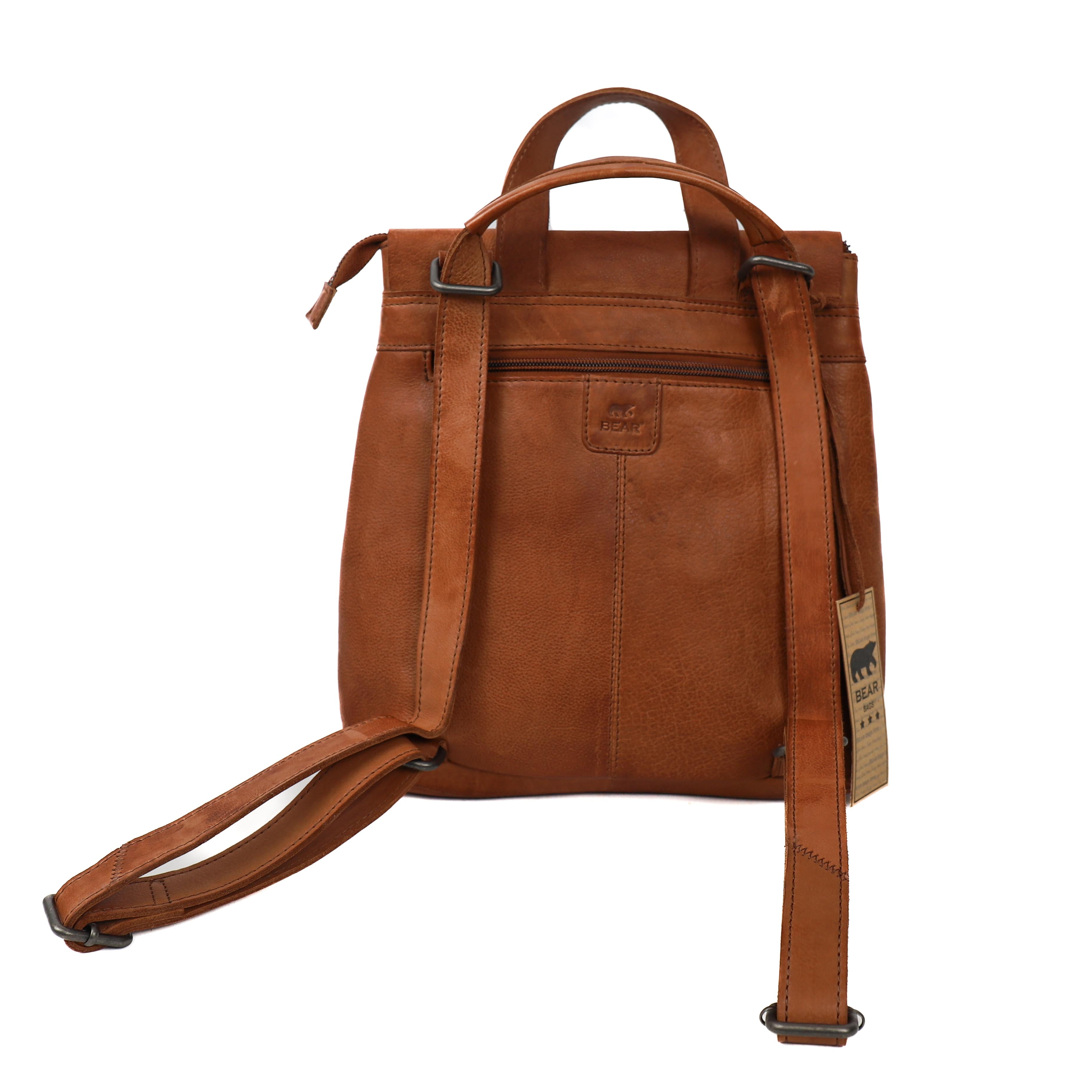 Rugzak/schoudertas 'Jesse' cognac Cognac