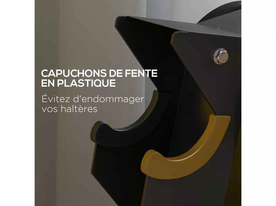 Support d'haltères à 5 niveaux - support de stockage d'haltères - charge max. 100 Kg - acier noir