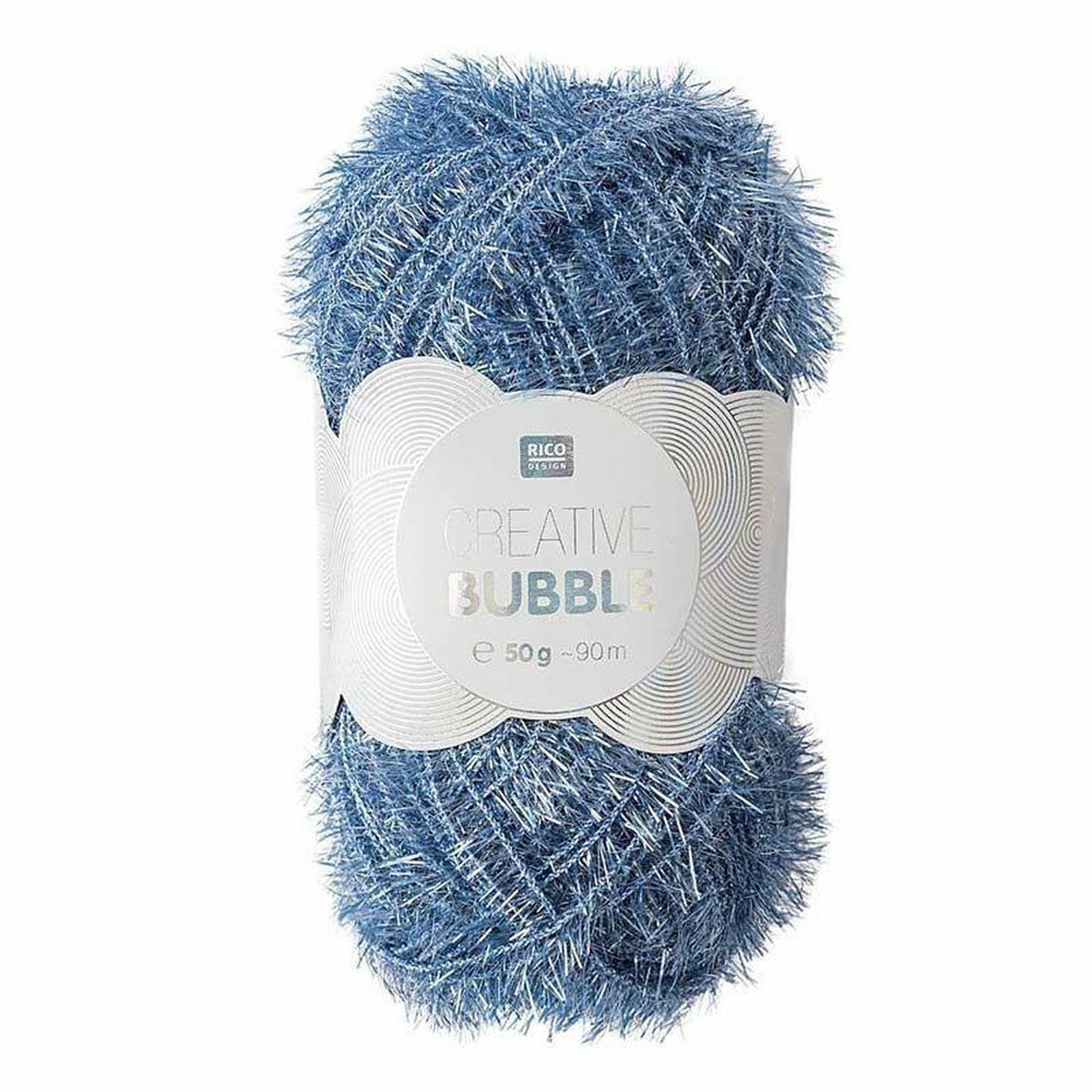 2 pelotes de fil pour éponge créative - creative bubble - bleu