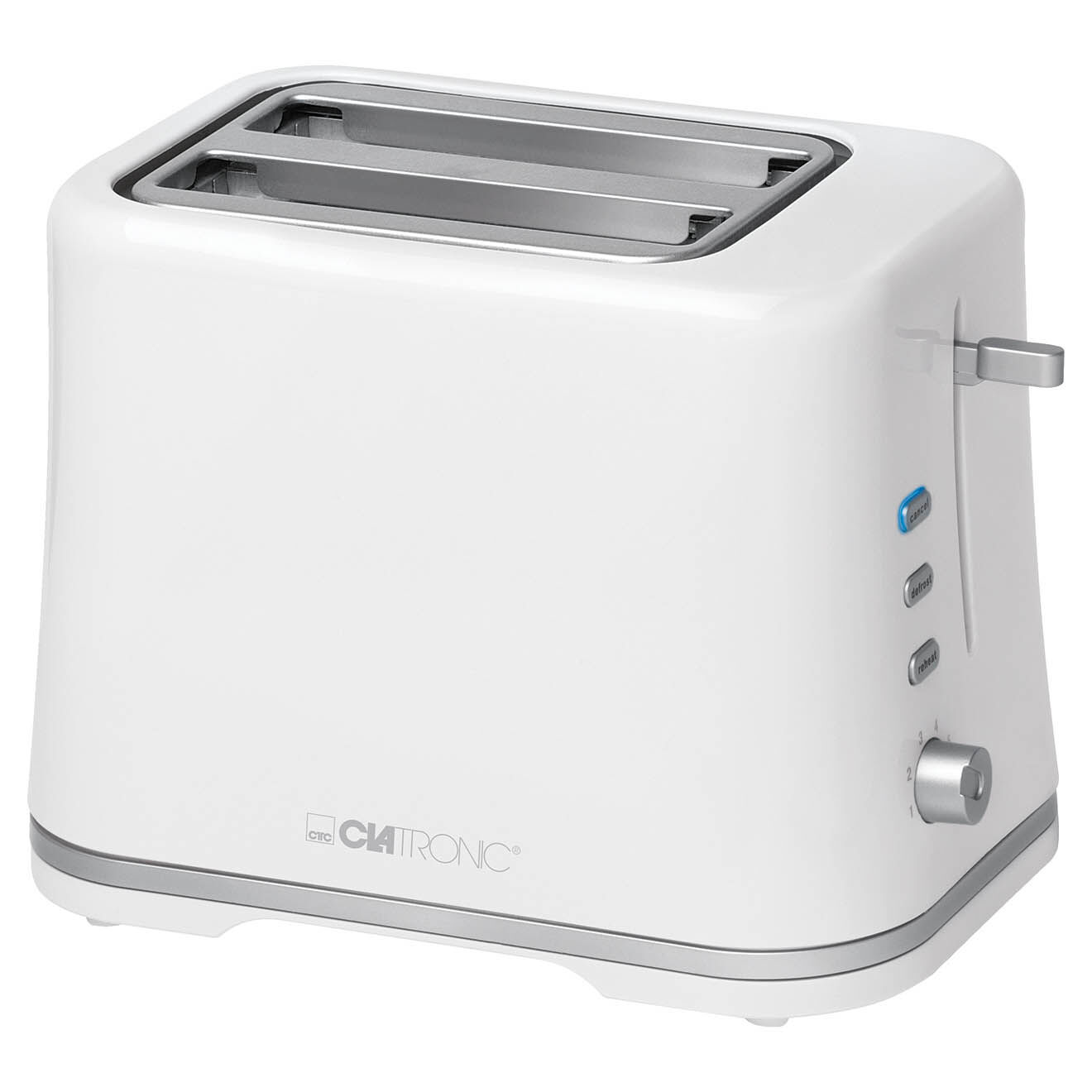 Clatronic Grille pain 2 fentes  blanc/silver