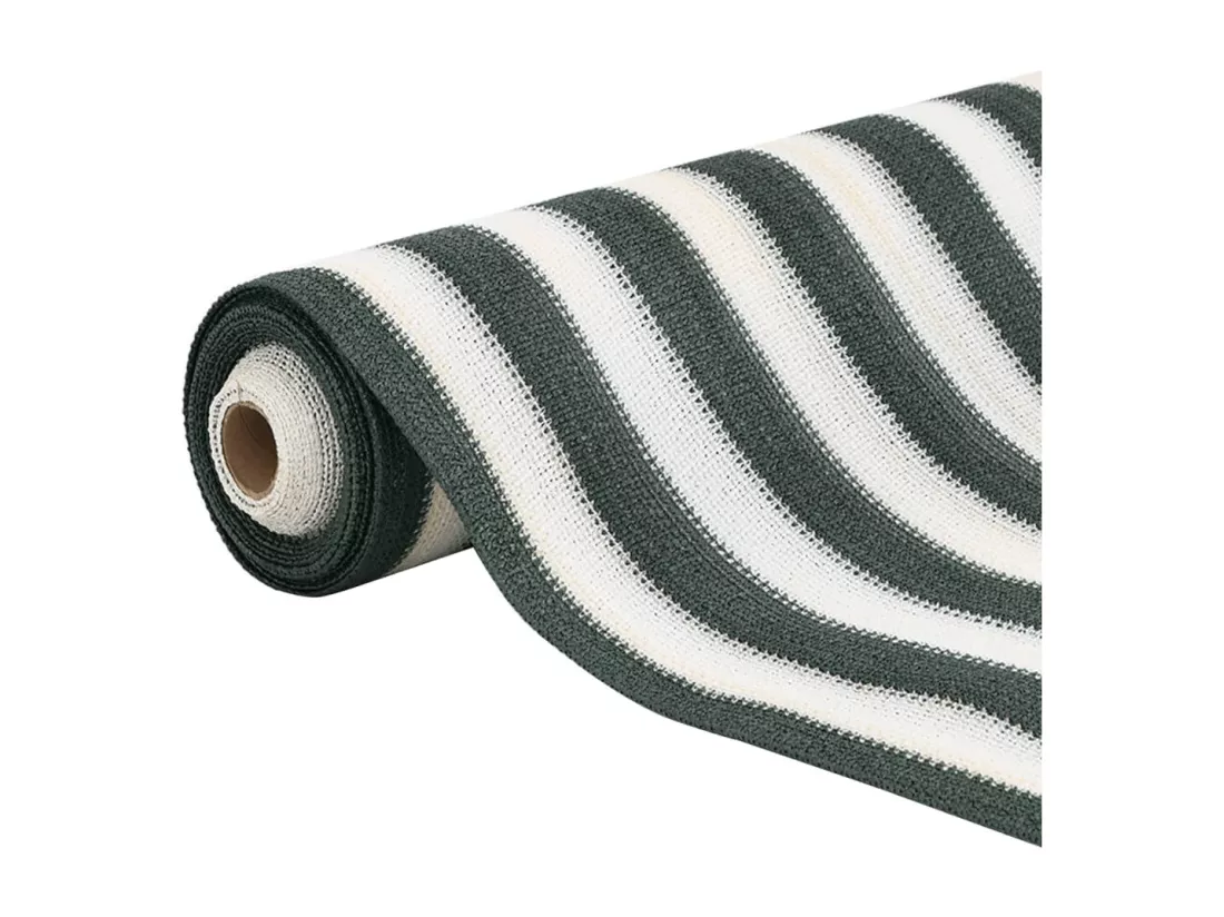 Filet brise-vue vert et blanc 1x25 m PEHD 75 g/m²