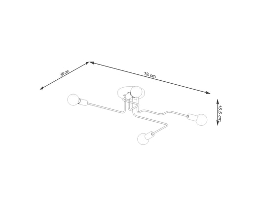 SOLLUX LIGHTING - Lustre vector 4 blanc