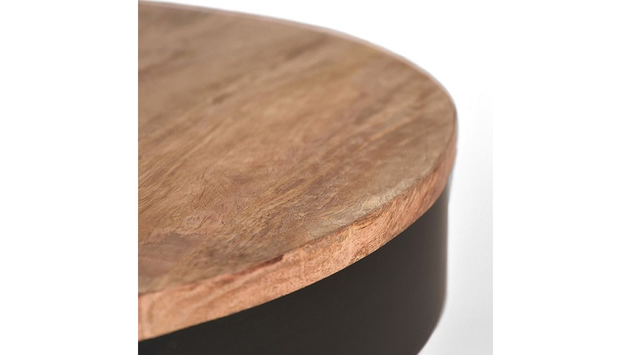 Salontafel zwart YS-22.080 Saran ⌀80  x H43 cm