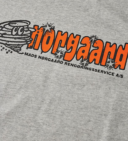 Mads N?rgaard T-shirt - Theo - Light Grey Melange