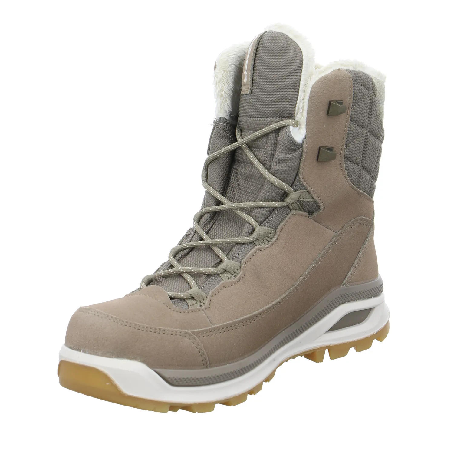 LOWA Snowboots Damen Beige Leder