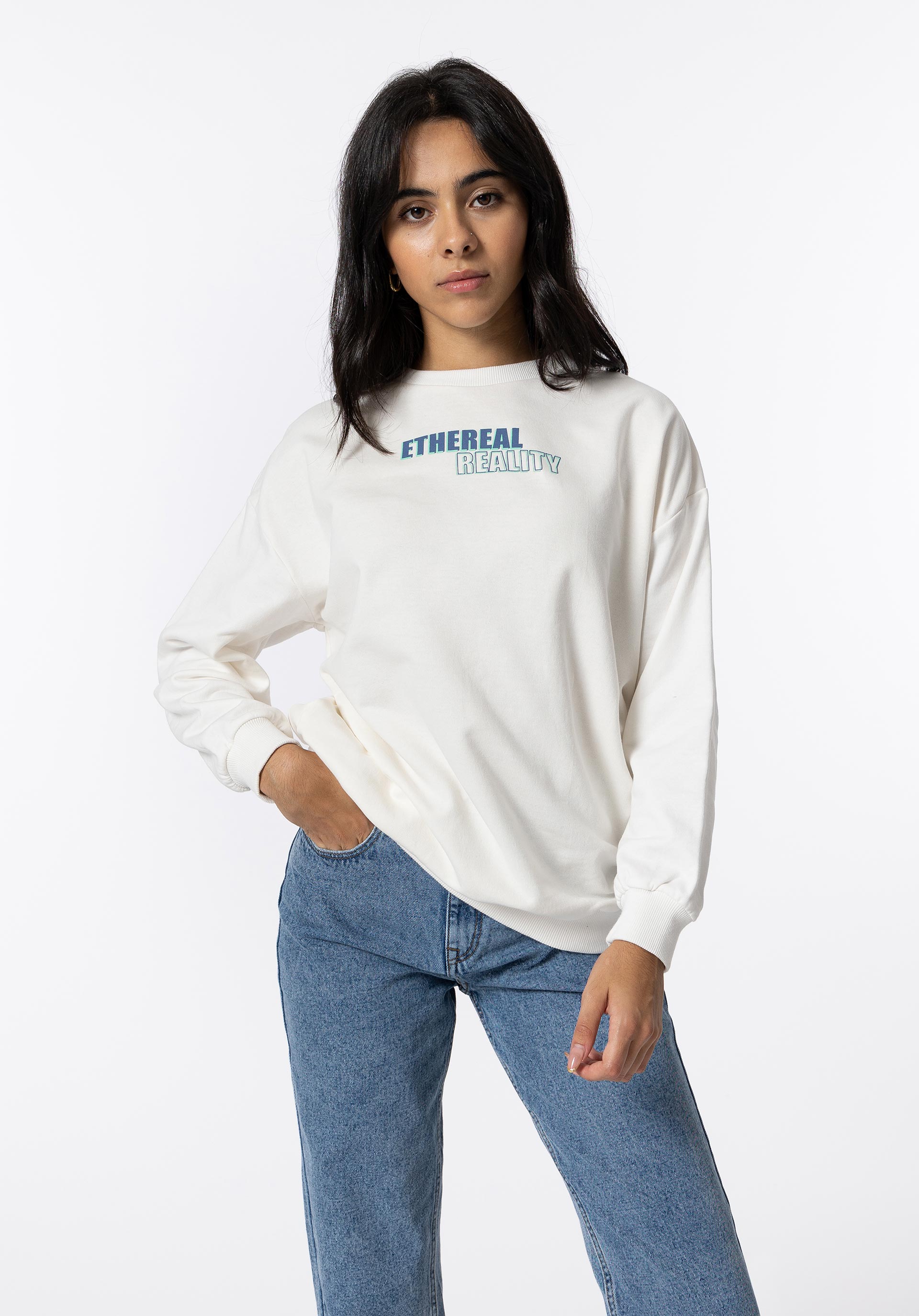 Sweatshirt com Estampado nas Costas