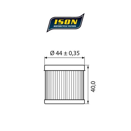 Filtre à huile Ison 971 ELEMENT Type Origine