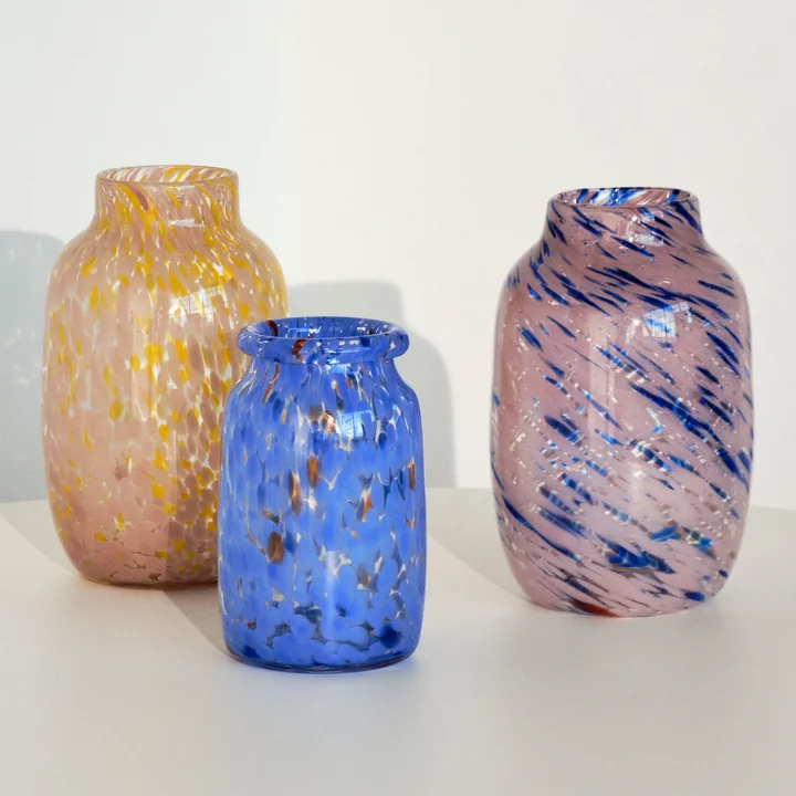 HAY - Splash Vase M, Ø 14,3 x H 22,2 cm, blue