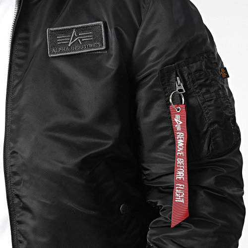 Veste Bomber Capuche MA-1 D-Tec 183110 Noir Gris Chiné