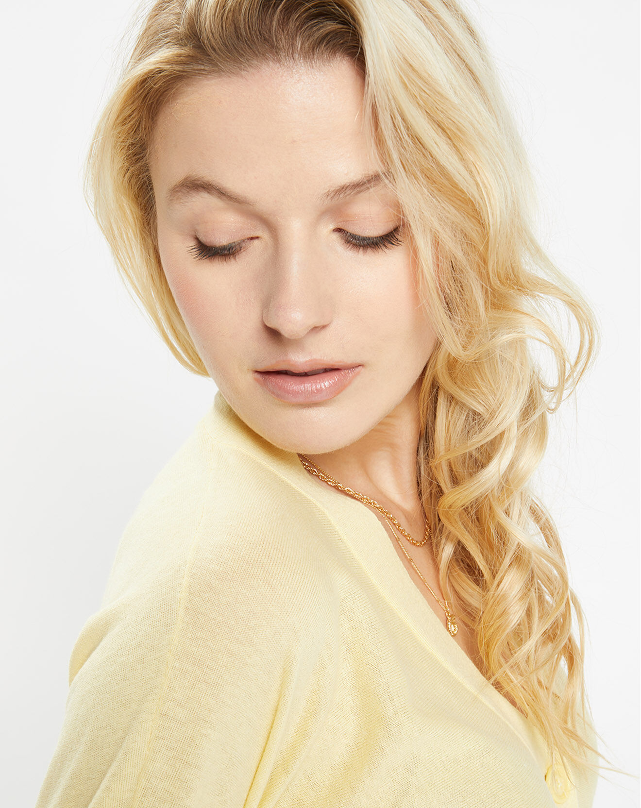 Jodhpur Gilet droit en Lin & Coton Mimosa jaune