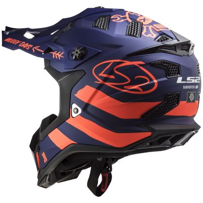 Casque cross LS2 MX700 - SUBVERTER EVO - CARGO 2023 - Bleu / Orange