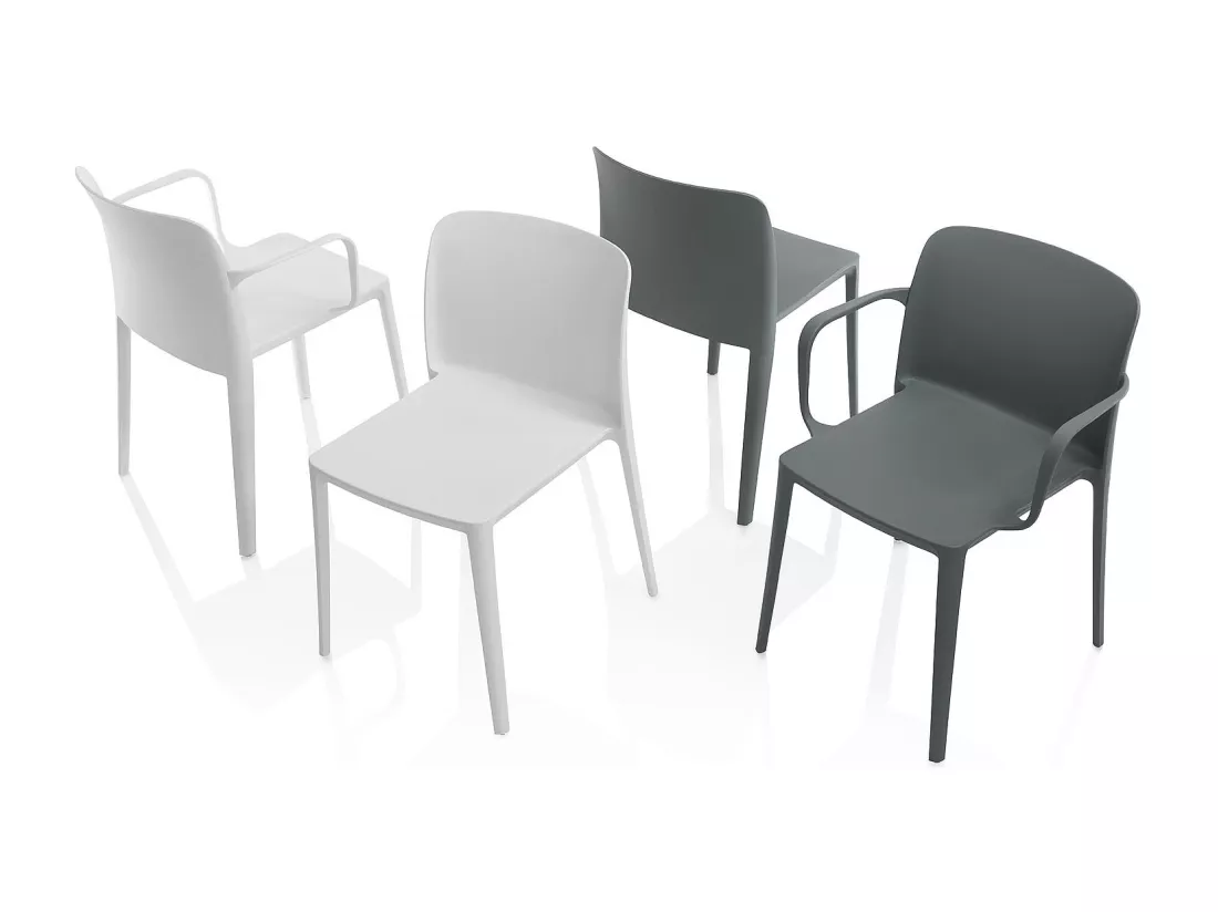 Set de 4 Chaises d'intérieur/extérieur TIMMY blanche