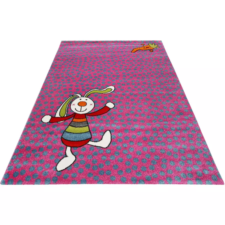 Sigikid Kinderteppich Rainbow Rabbit pink