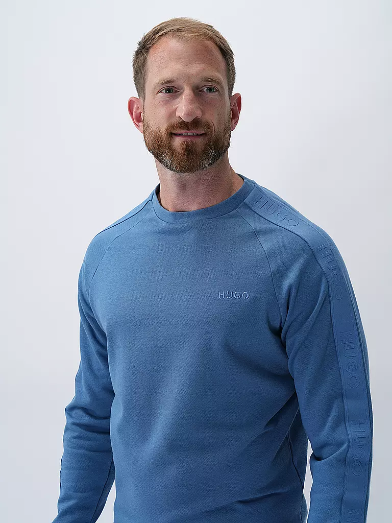 HUGO Loungewear Pullover blau