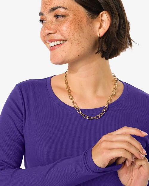 top femme Clara côtelé bleu