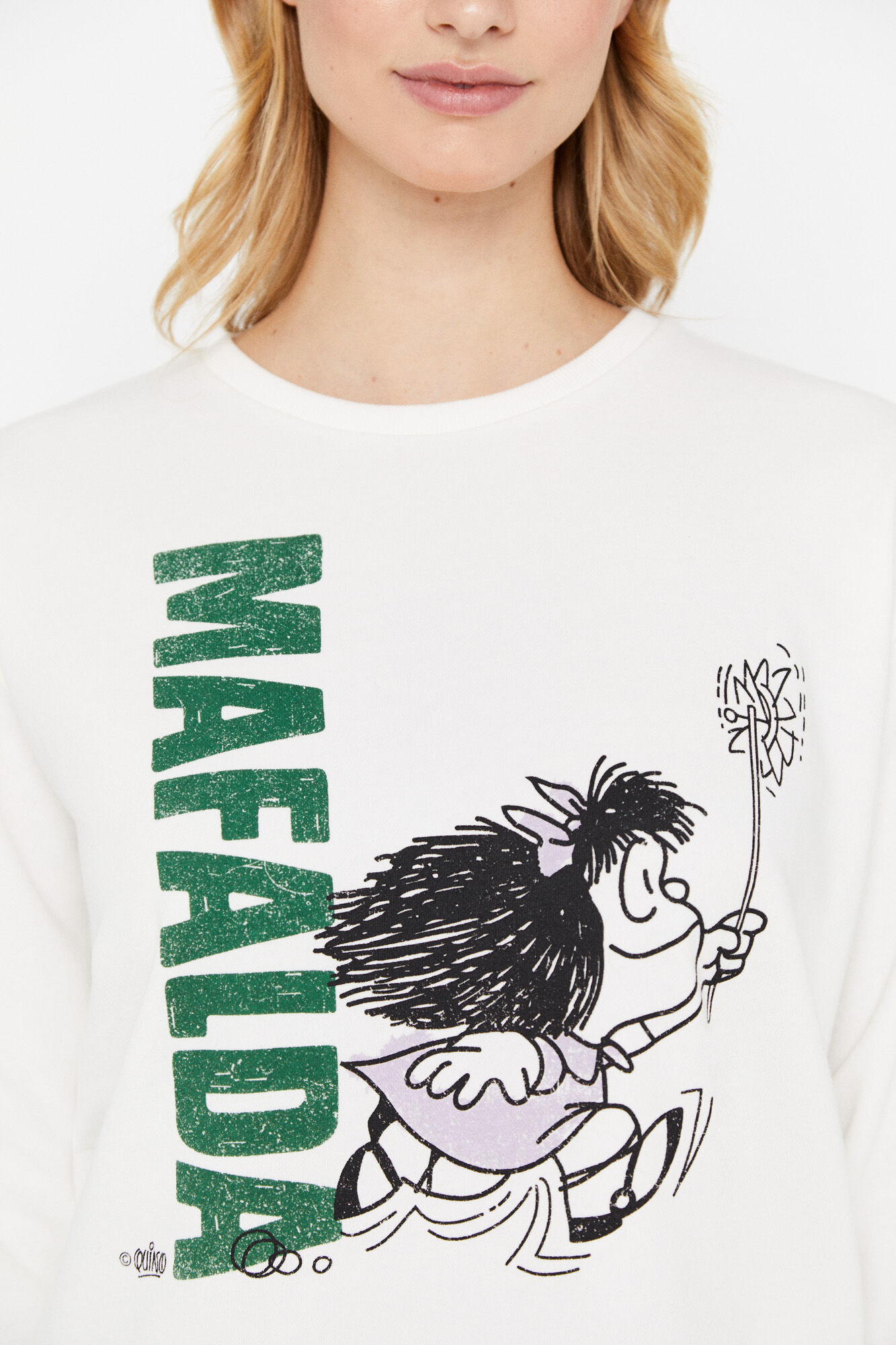 Blusa de moletom com saia - Marfim