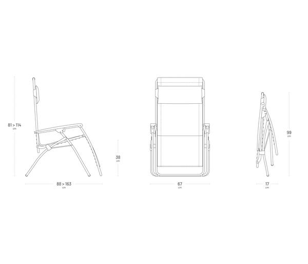 Lafuma Relaxliege R Clip, ca. B67/H114/T88 cm
