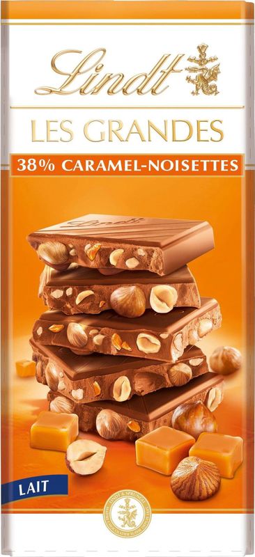 Lindt Les Grandes Tafel Karamel Noisette - 150 g