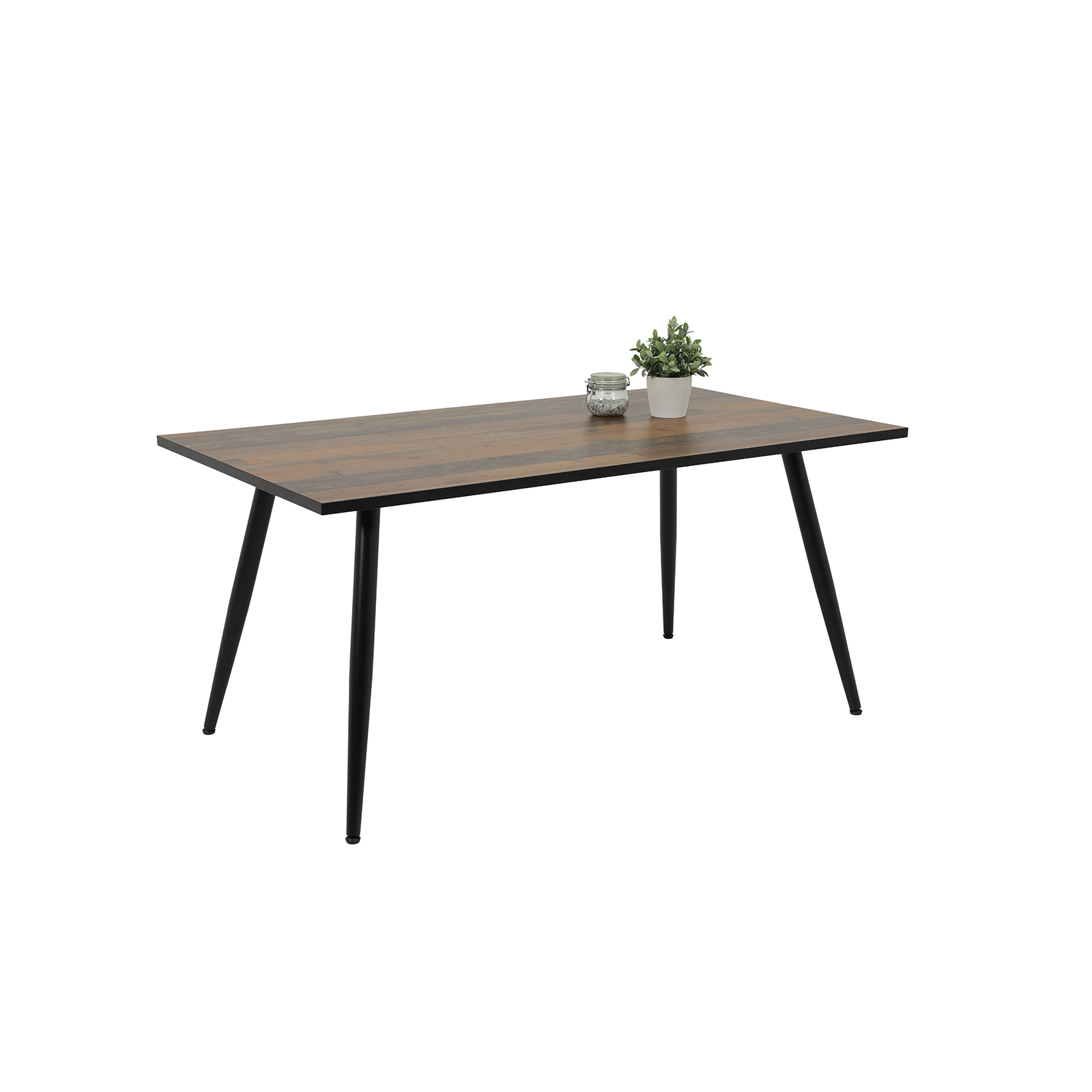 Esstisch - Oldwood-schwarz - 160 cm