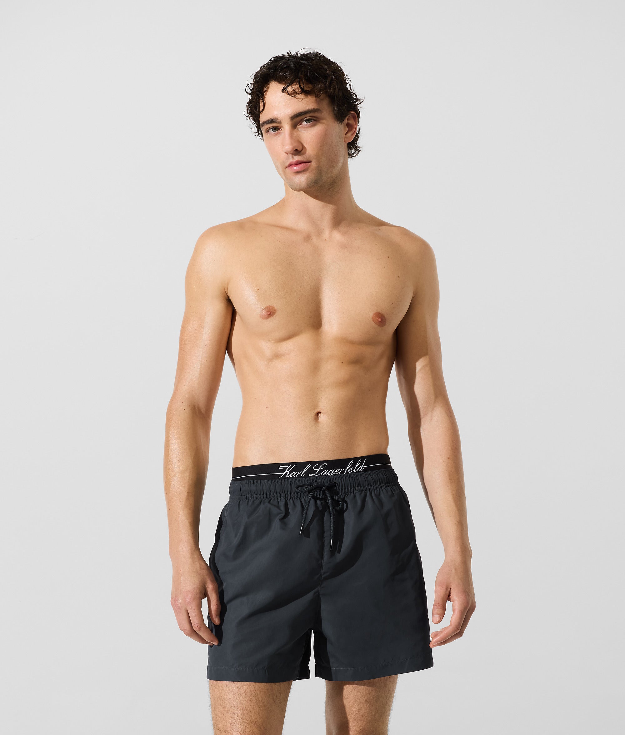 Boardshort met dubbele tailleband