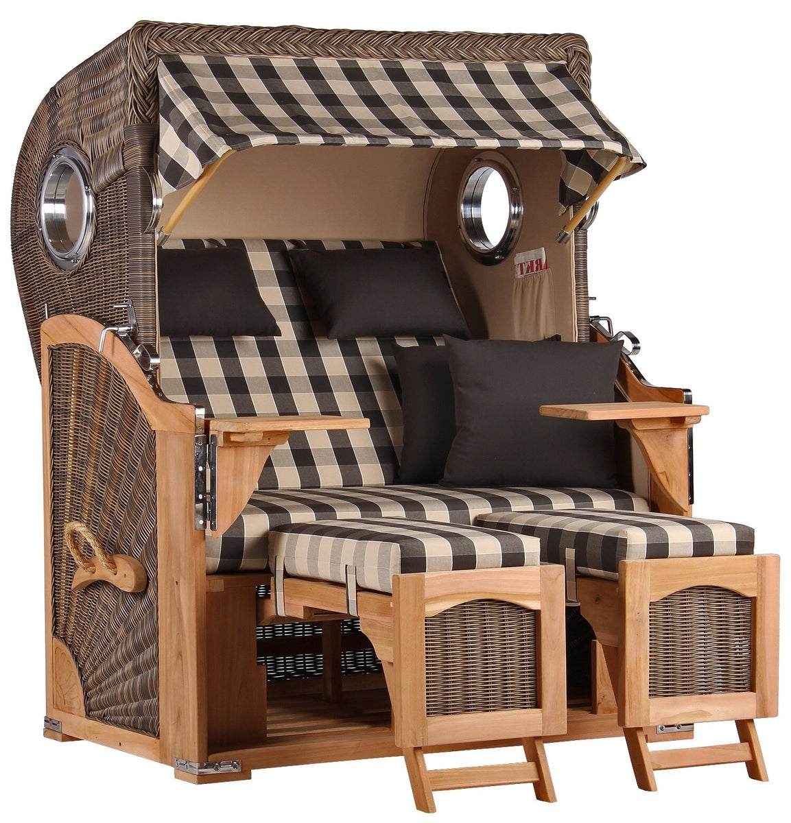 Strandstoel Rantum teak PE grijs design 505