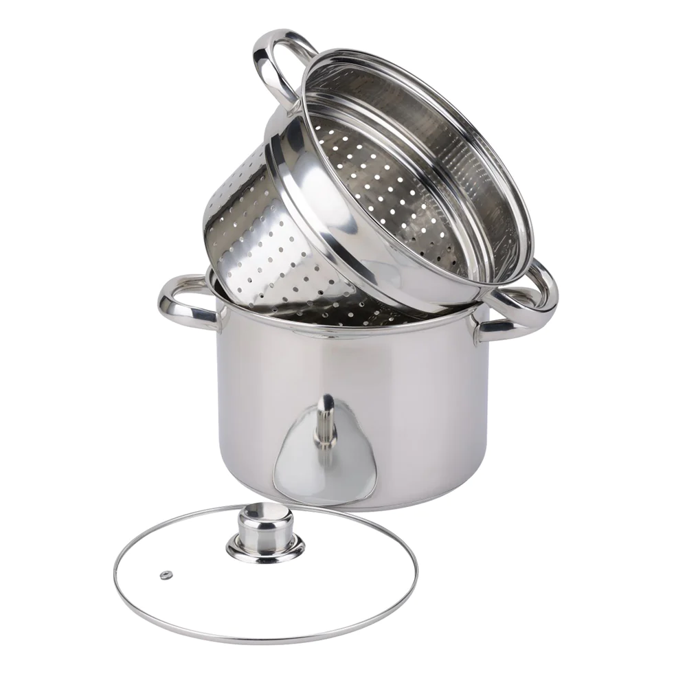 Cuiseur à pâtes inox - 20 cm - 5 litres environ Baumalu