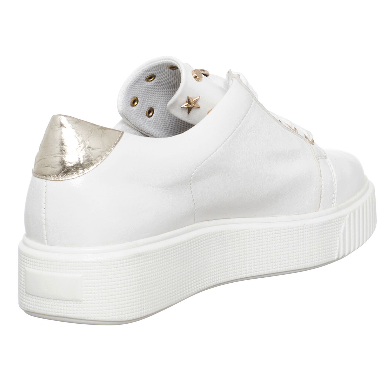 Tua By Braccialini Sneakers en Cuir Ana blanc/doré