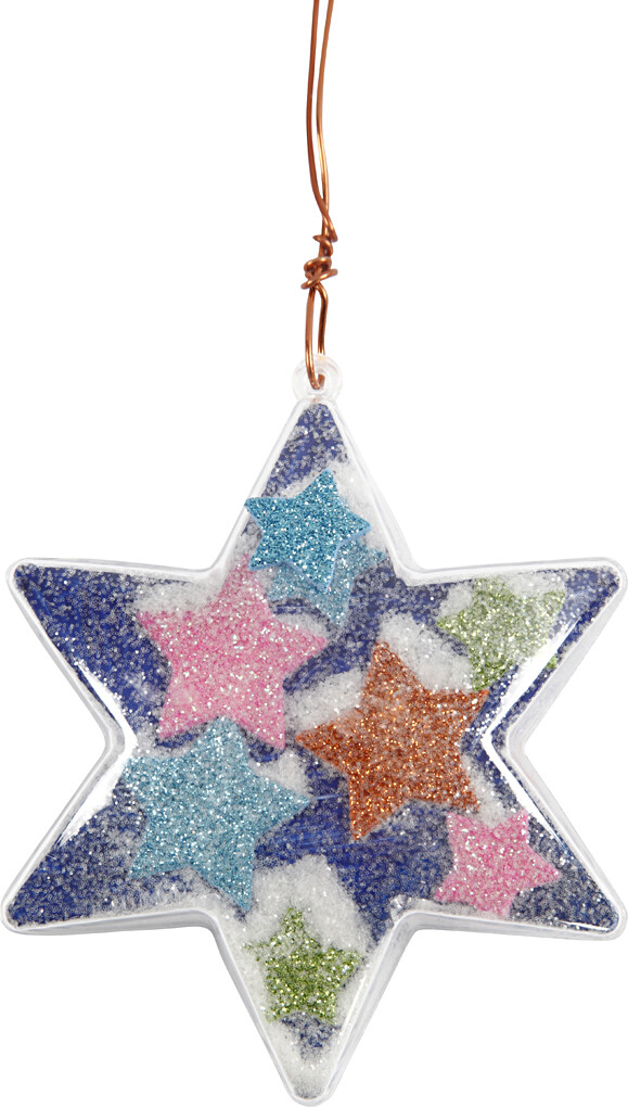 Deko-Stjerne - H 10 CM - Transparent - 5 Stk