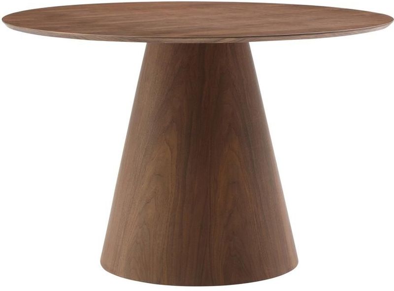 ANTALIZA - Ronde Eettafel - Donker Natuurlijk - 4 Plaatsen - MDF