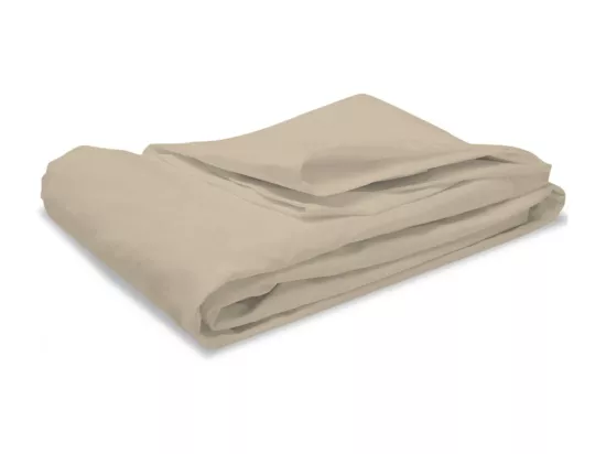 Drap housse uni 100% Percale de coton - Lin - 140x190cm