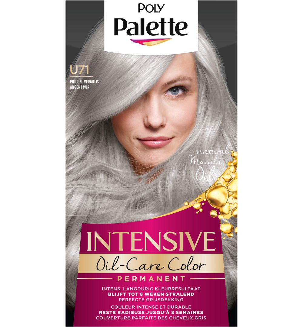 Poly Palette Haarverf –  U71 Puur Zilvergrijs (1 stuk)