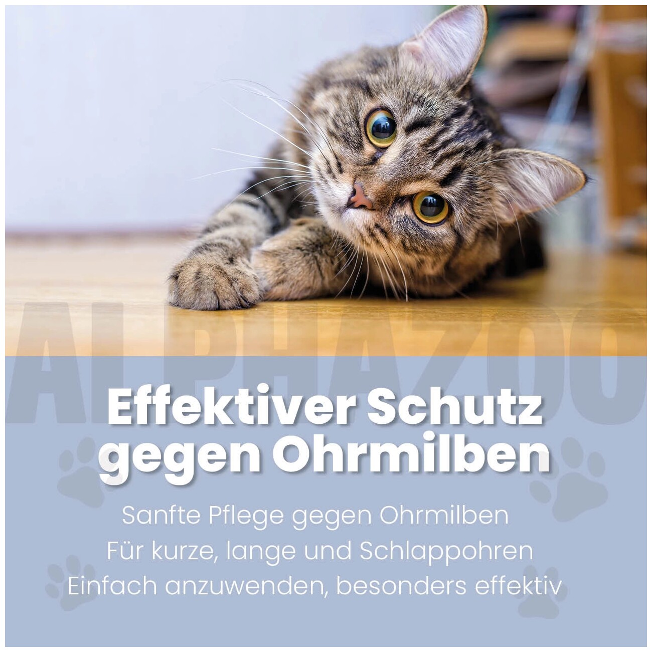 ALPHAZOO Anti Ohrmilbenöl 100ml I Katzen I Effektiv gegen Ohrmilben I Milben im Ohr